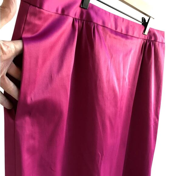 Talbots Fuschia Raspberry Satin Sheen Maxi Skirt size 20 NWT - Read Description - Picture 7 of 11